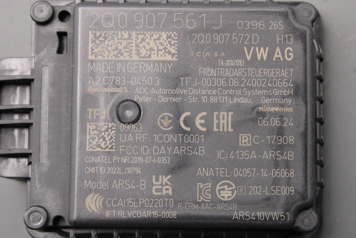 VW Tiguan Polo Audi Q3 Skoda Karoq SEAT Ateca radar sensor 2Q0907561J