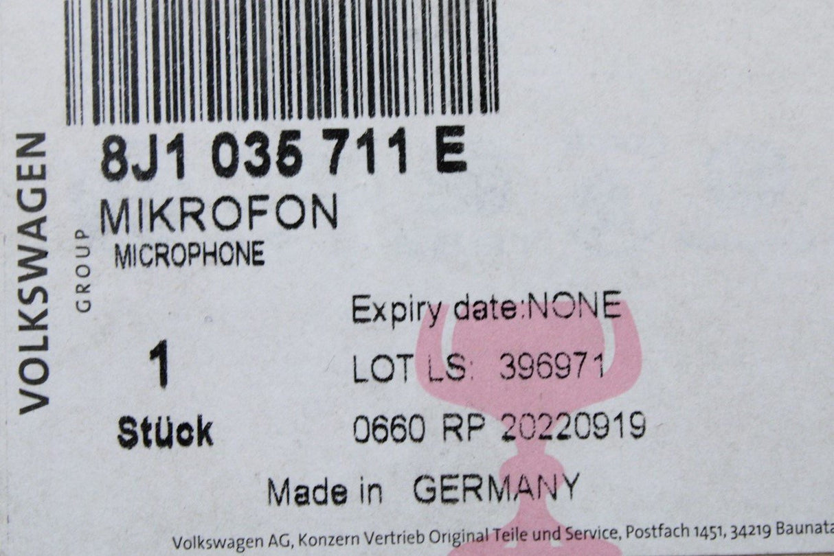 Audi A1 A3 A5 Q2 Q3 interior microphone for Bose sound system 8J1035711E