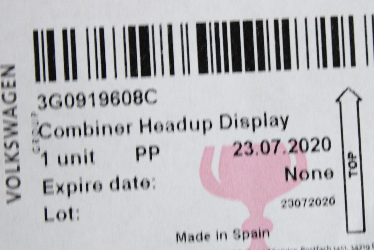 VW Arteon Passat B8 2015-on heads up display control unit 3G0919608C
