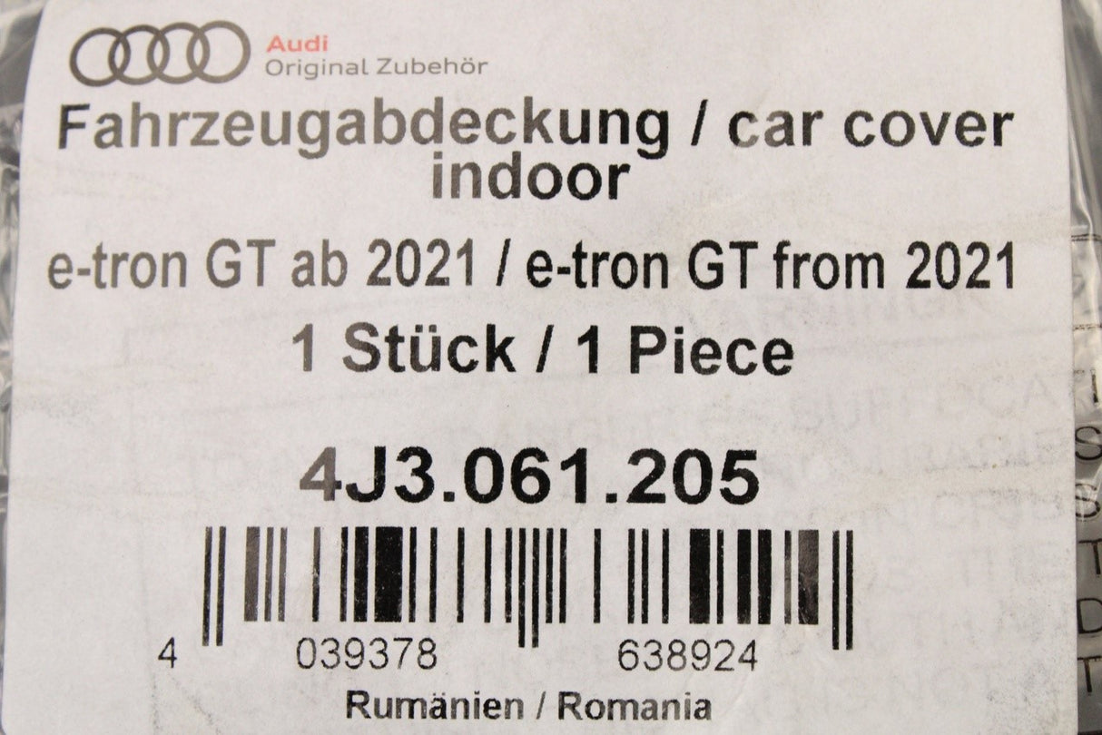 Audi e-tron GT 2021-on indoor car cover (camouflage) 4J3061205