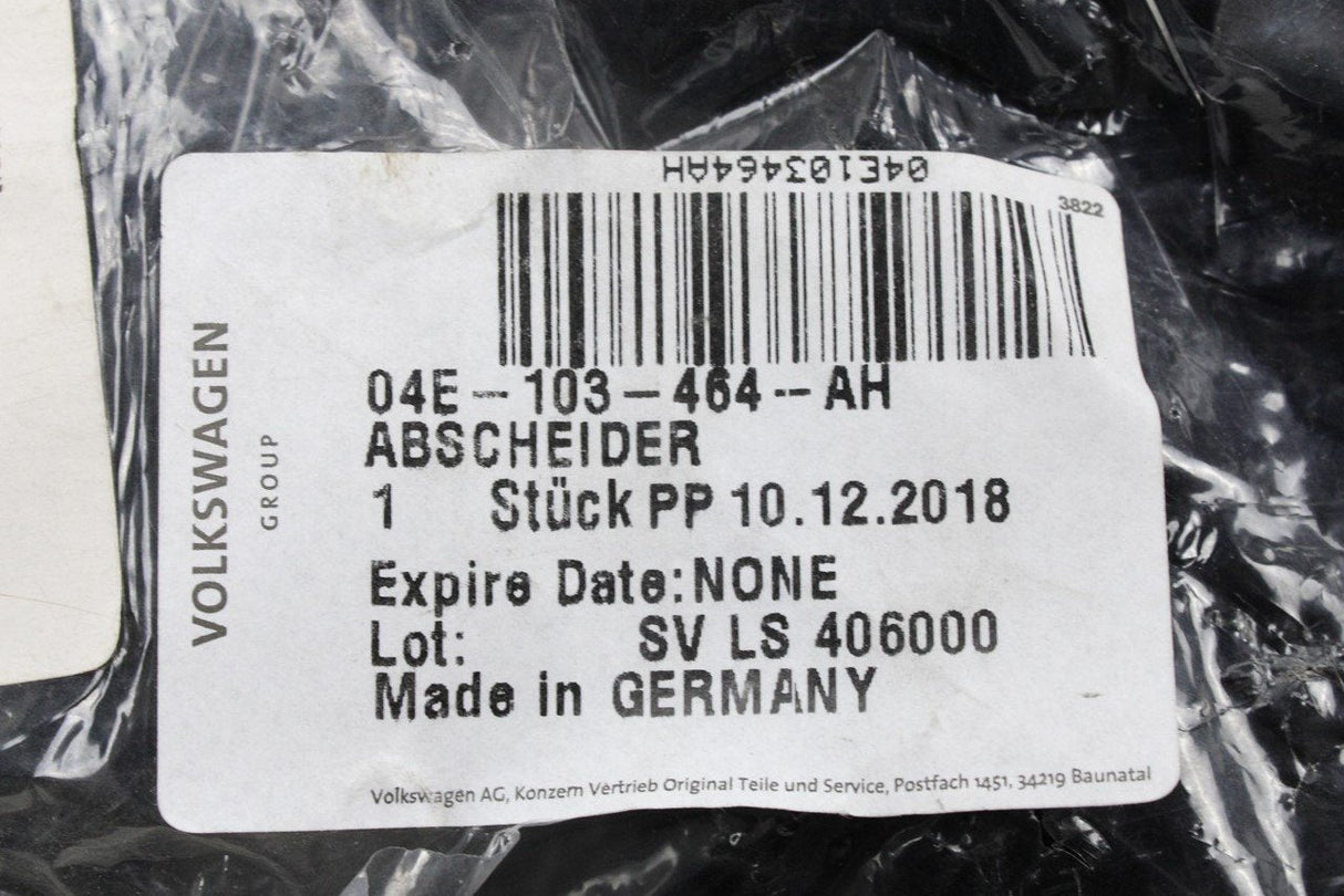 VW Audi Skoda SEAT 1.0 TSI TFSI engine oil separator 04E103464AH