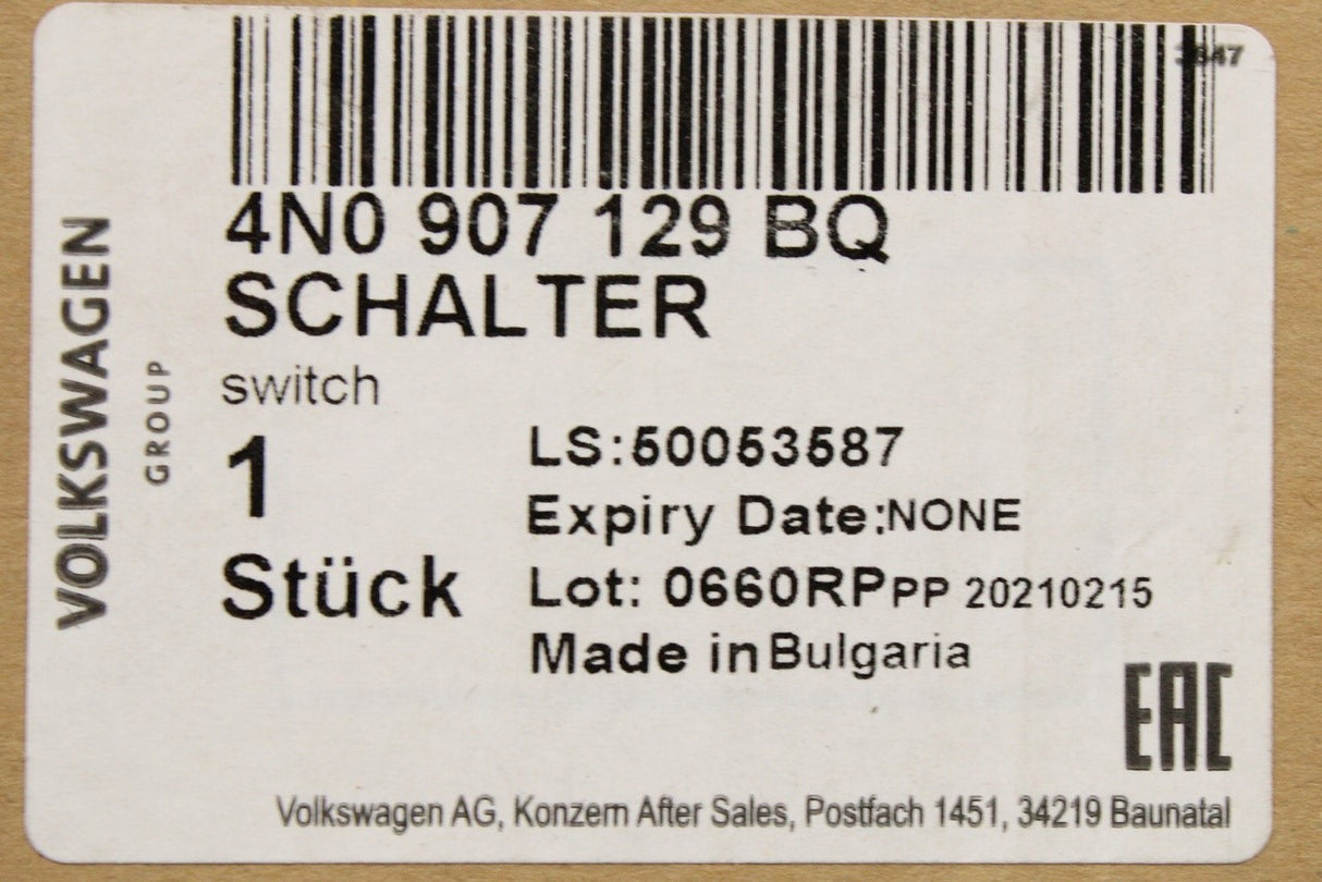 Audi A8 S8 2018-on indicator wiper control stalks 4N0907129BQ