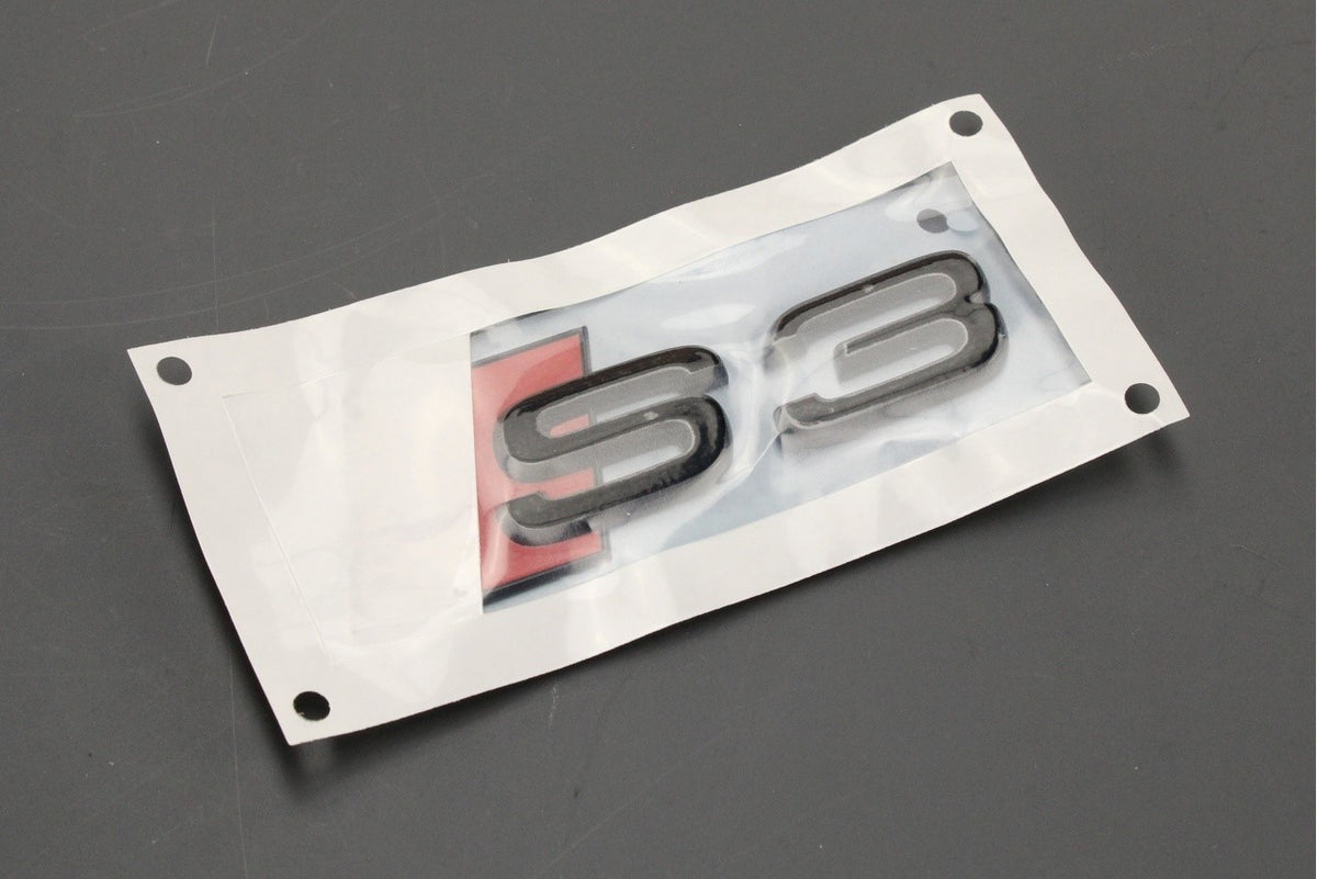 Audi S3 8Y 2020-on black "S3" lettering badge emblem (rear) 8Y0071804, view 1