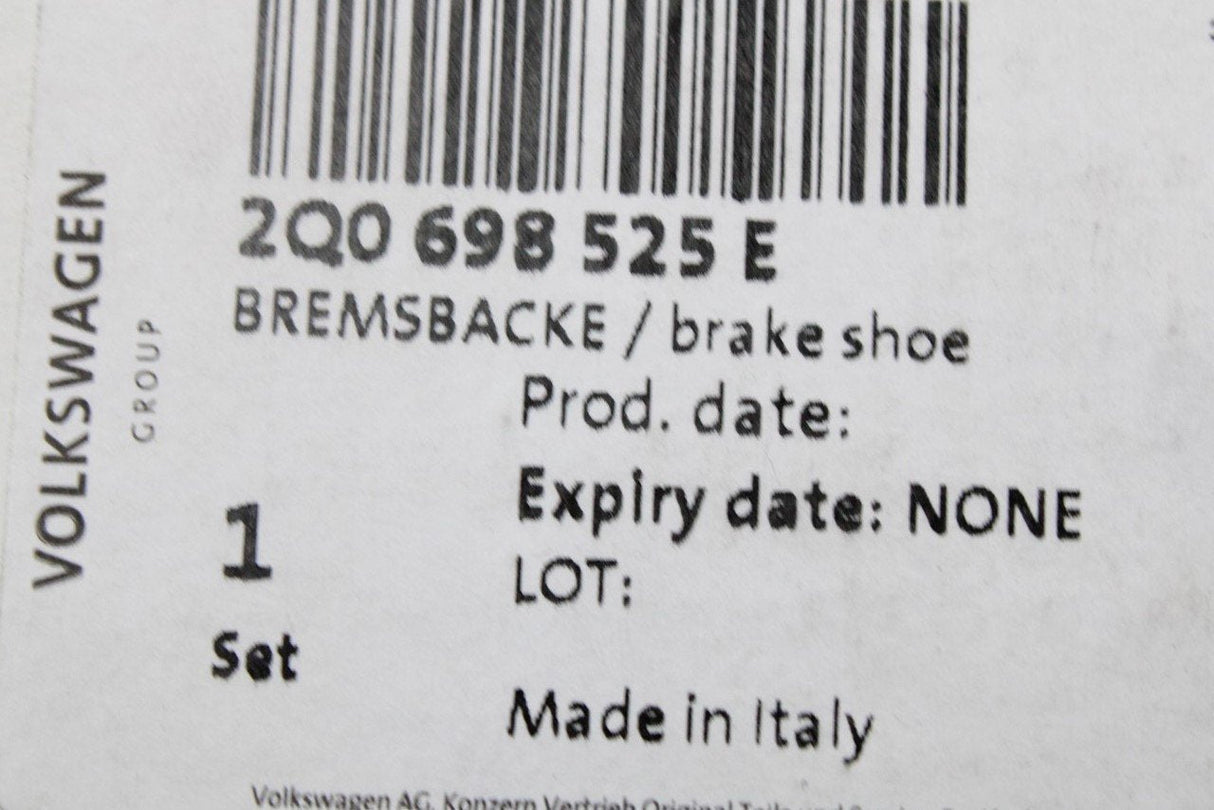 VW Polo AW Audi A1 Skoda SEAT 18-on brake shoes set (rear) 2Q0698525E