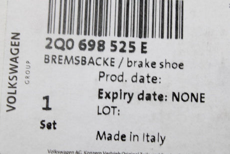 VW Polo AW Audi A1 Skoda SEAT 18-on brake shoes set (rear) 2Q0698525E