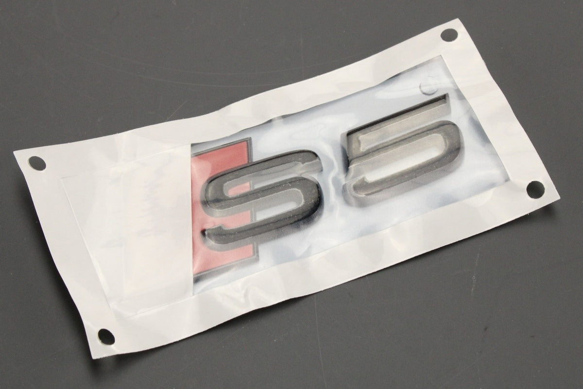 Audi S5 2017-on black "S5" lettering badge emblem (rear) 8W6071804, view 1