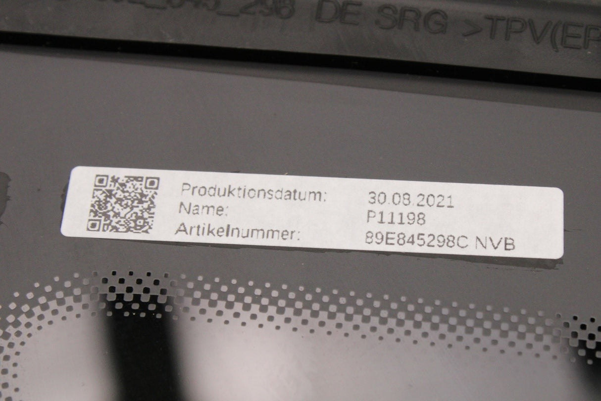 Audi Q4 e-tron 2022-on rear quarter window glass (right) 89E845298C NVB