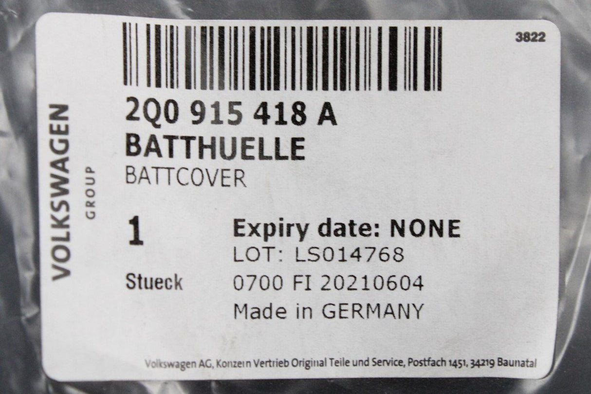 VW Polo T-Roc T-Cross Audi A1 Skoda SEAT battery cover 2Q0915418A