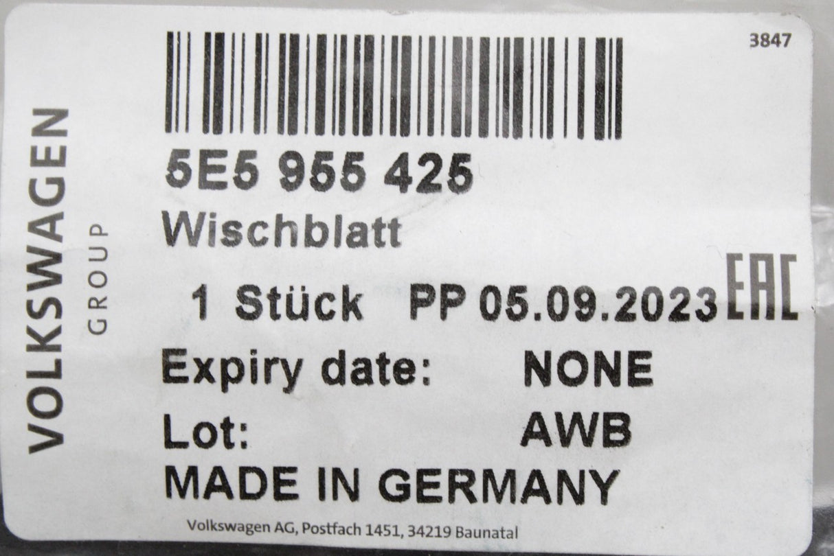 Skoda Octavia Saloon 2013-2021 wiper blade (rear) 5E5955425