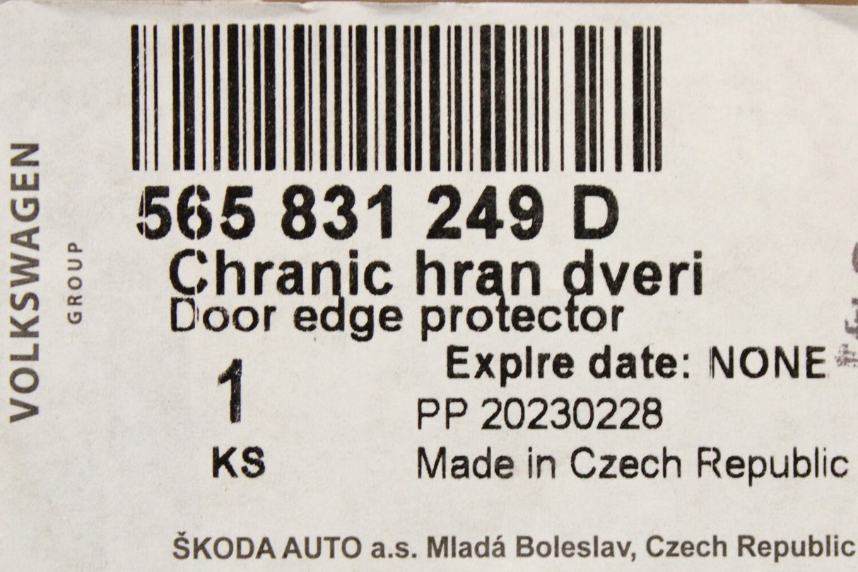 Skoda Kodiaq 2017-2024 front door edge protector (left) 565831249D
