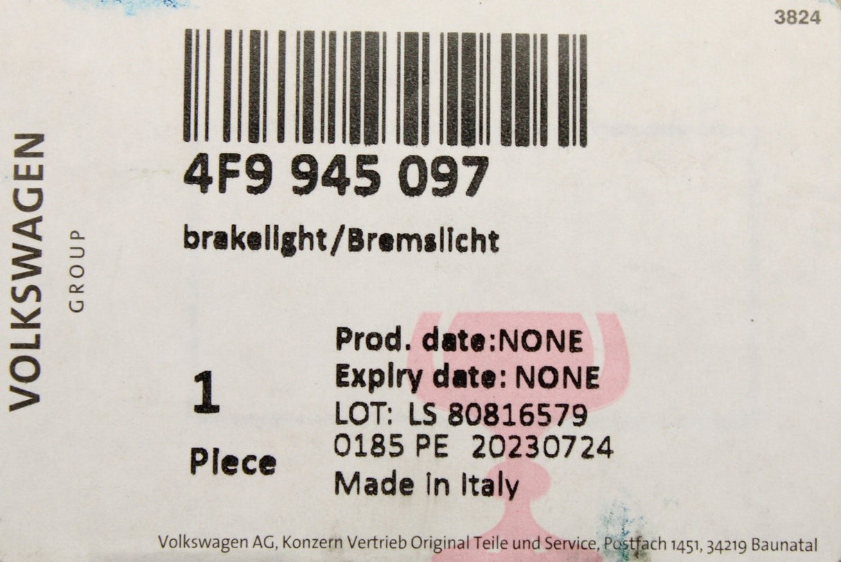 Audi A6 S6 RS6 C6 Avant 2005-11 additional upper brake light 4F9945097
