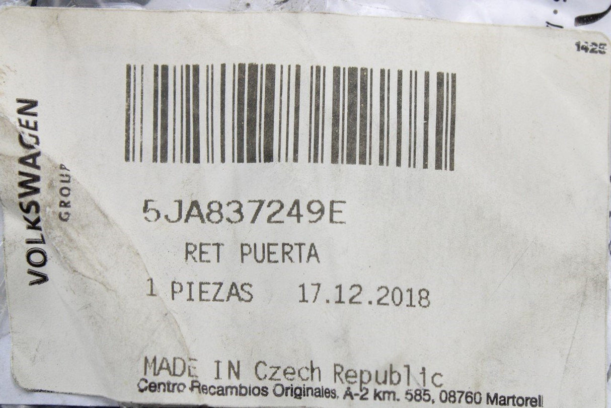 Skoda Rapid SEAT Toledo Door catch check strap (front) 5JA837249E