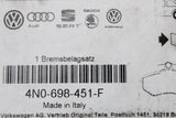 Audi A6 A7 2019-on A8 2018-on rear brake pads for 330mm discs 4N0698451F