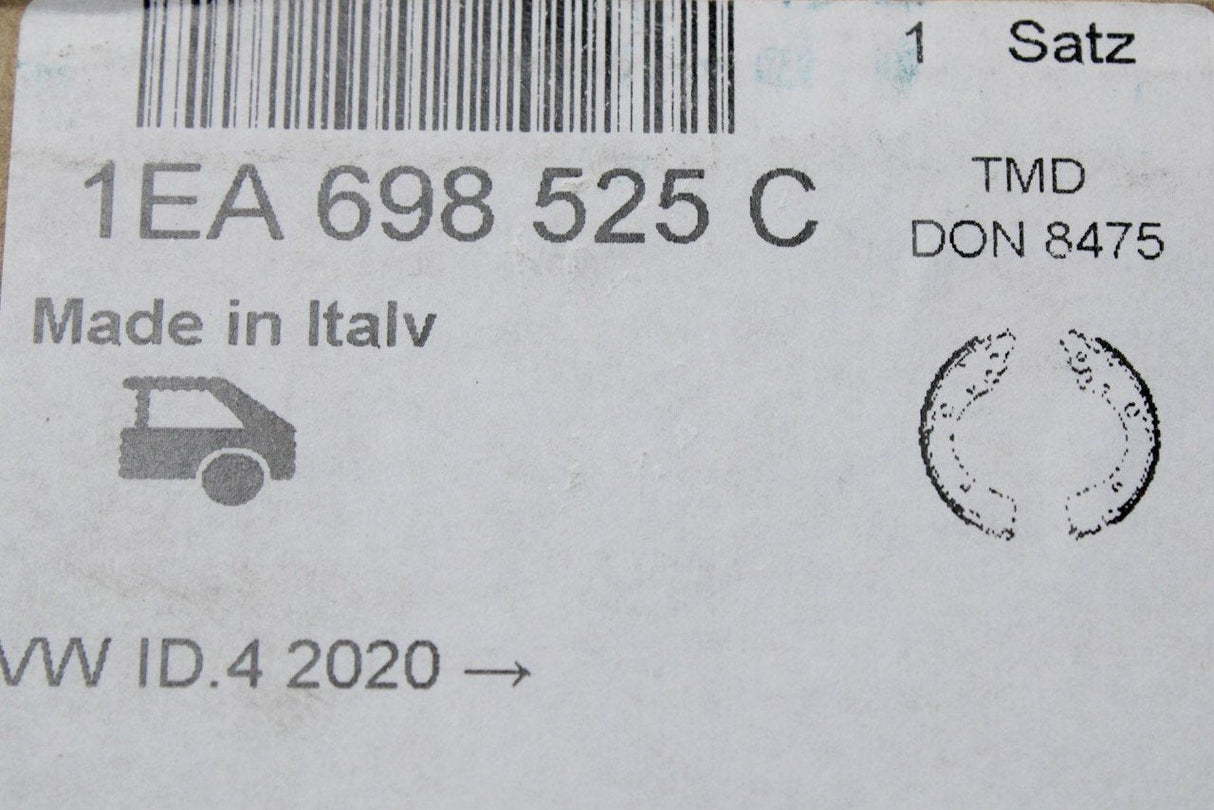 VW ID.3 ID.5 Audi Q4 e-Tron Skoda Enyaq brake shoes (rear) 1EA698525C