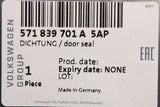 VW Tiguan 2024-on outer door seal (rear left) 571839701A 5AP