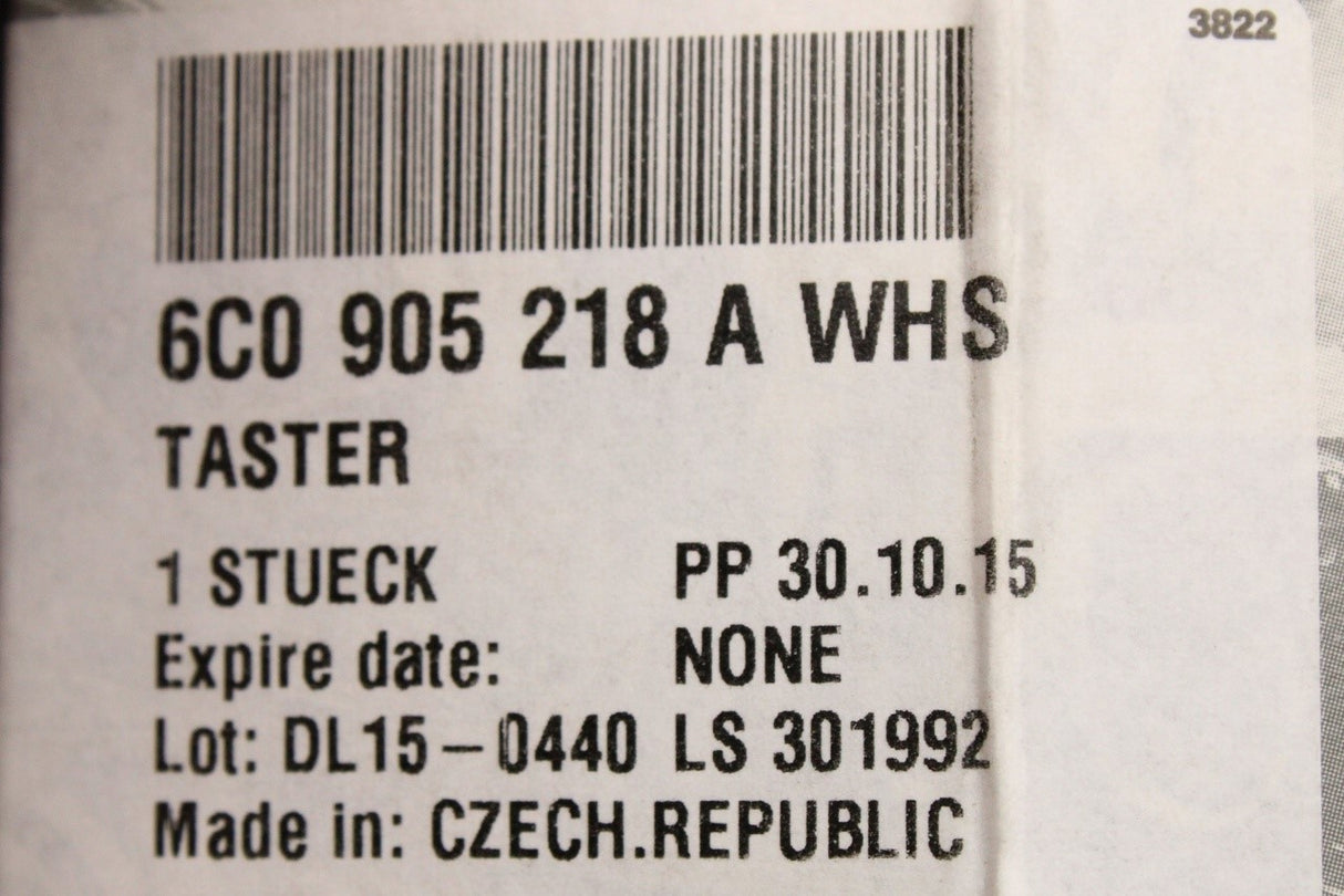 VW Polo 6C 2015-2018 start-stop button 6C0905218A WHS