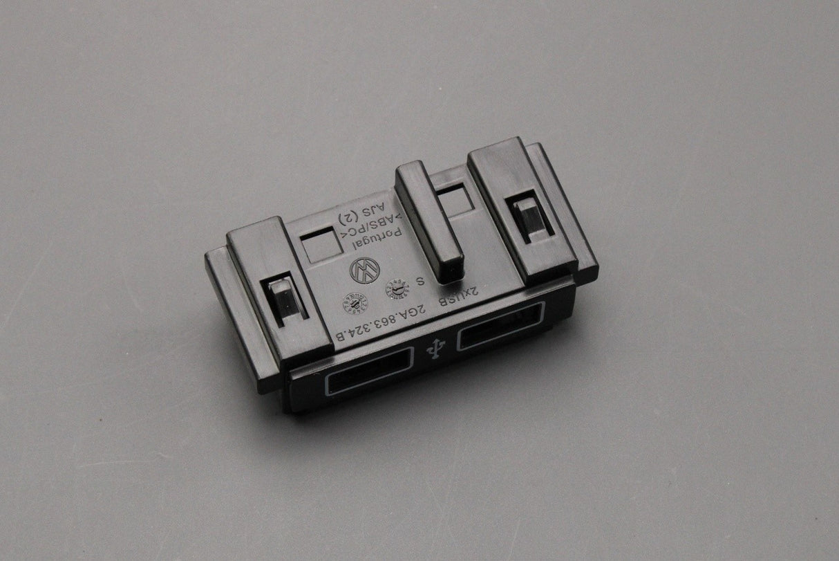 VW T-Roc 2018-on T-Cross 2019-on double USB-A socket hub 2GA863324B WGI