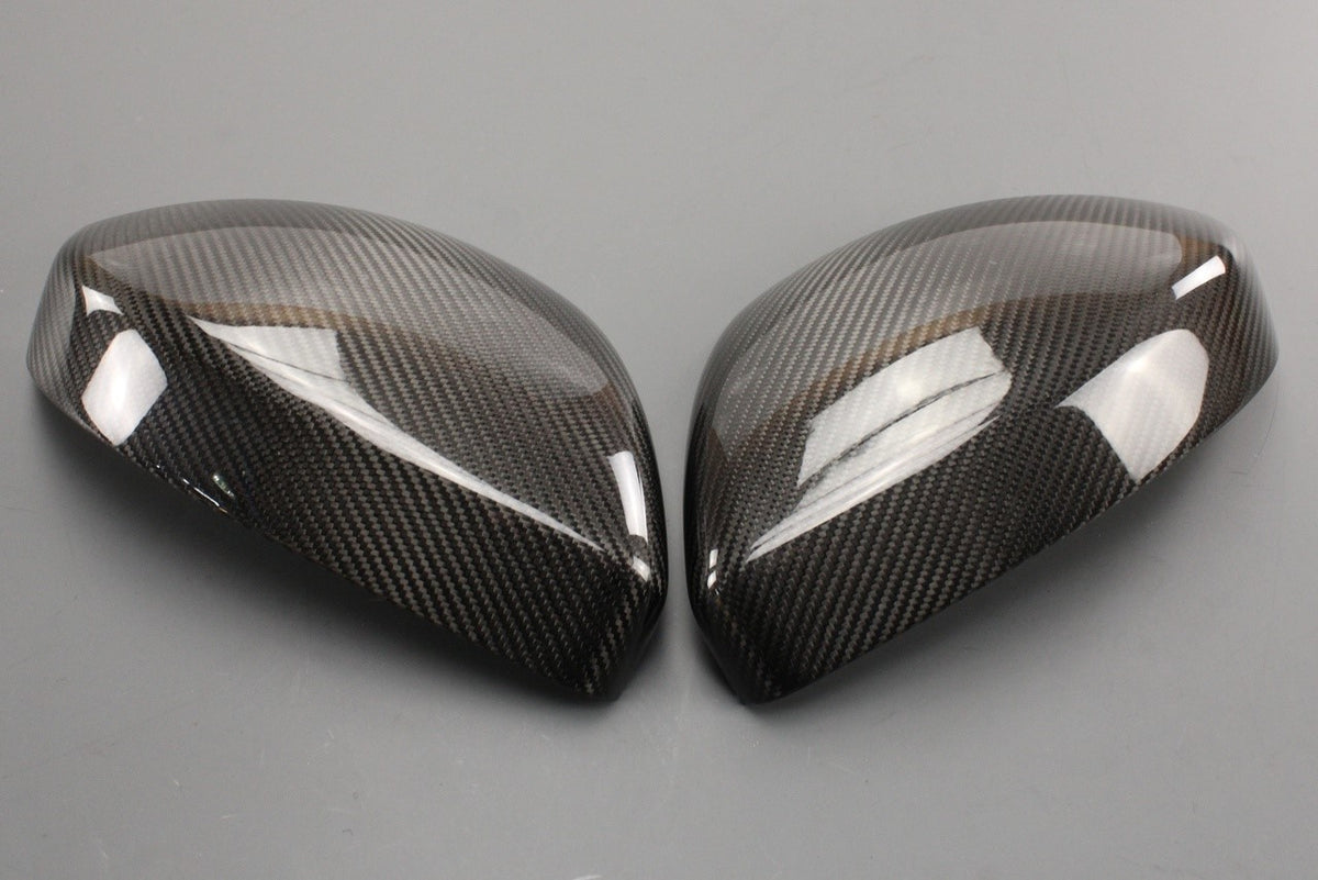 Jaguar F-Pace E-Pace 2016-on carbon fibre wing mirror cover caps T4A7226, view 1