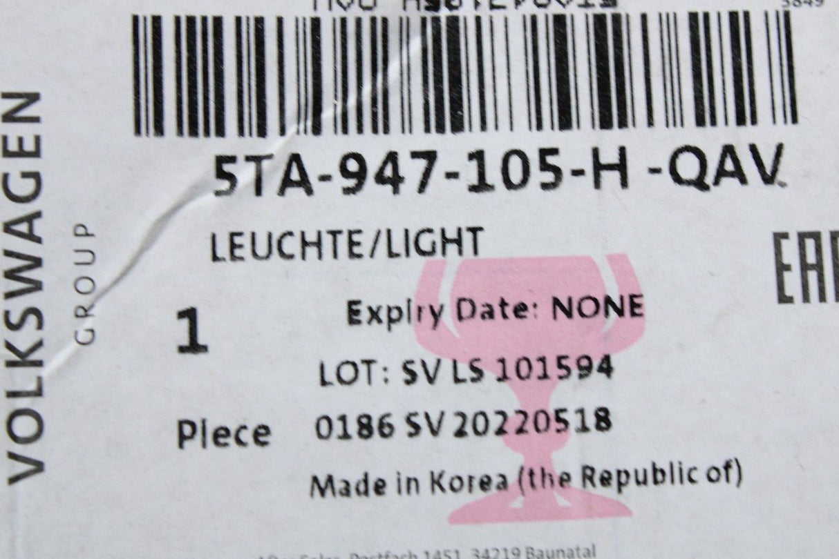 VW Tiguan Touran 2016-on interior roof light 5TA947105H QAV