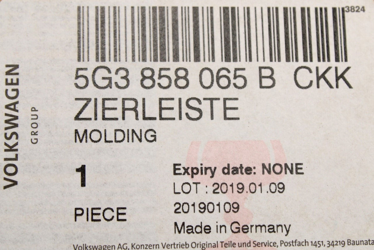 VW Golf GTI MK7 13-17 door card insert trim (front left) 5G3858065B CKK