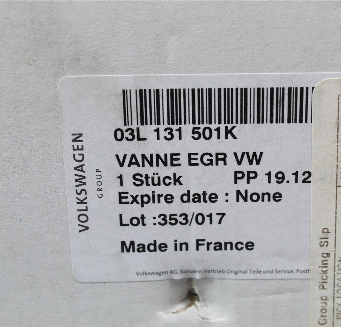 VW Golf MK6 Passat Audi A3 A4 A5 A6 Q5 SEAT 2.0 TDI EGR valve 03L131501K