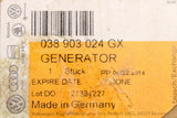 VW Polo 9N 9N3 Audi A3 8L TT MK1 Skoda Fabia SEAT alternator 038903024GX