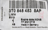 Skoda Superb 3T 2008-15 windscreen side seal strip (left) 3T0845453 5AP