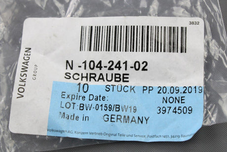 VW Audi Skoda SEAT Hexagon head panel screws 4x16-H (x10) N10424102