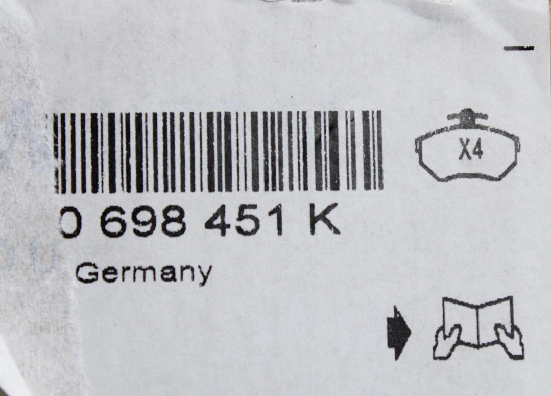 Audi RS3 RSQ3 TTRS rear brake pads for 310mm discs 8V0698451K