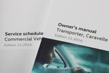 VW Transporter Caravelle T6 2016-2017 Owners manual and wallet A7EBC0020