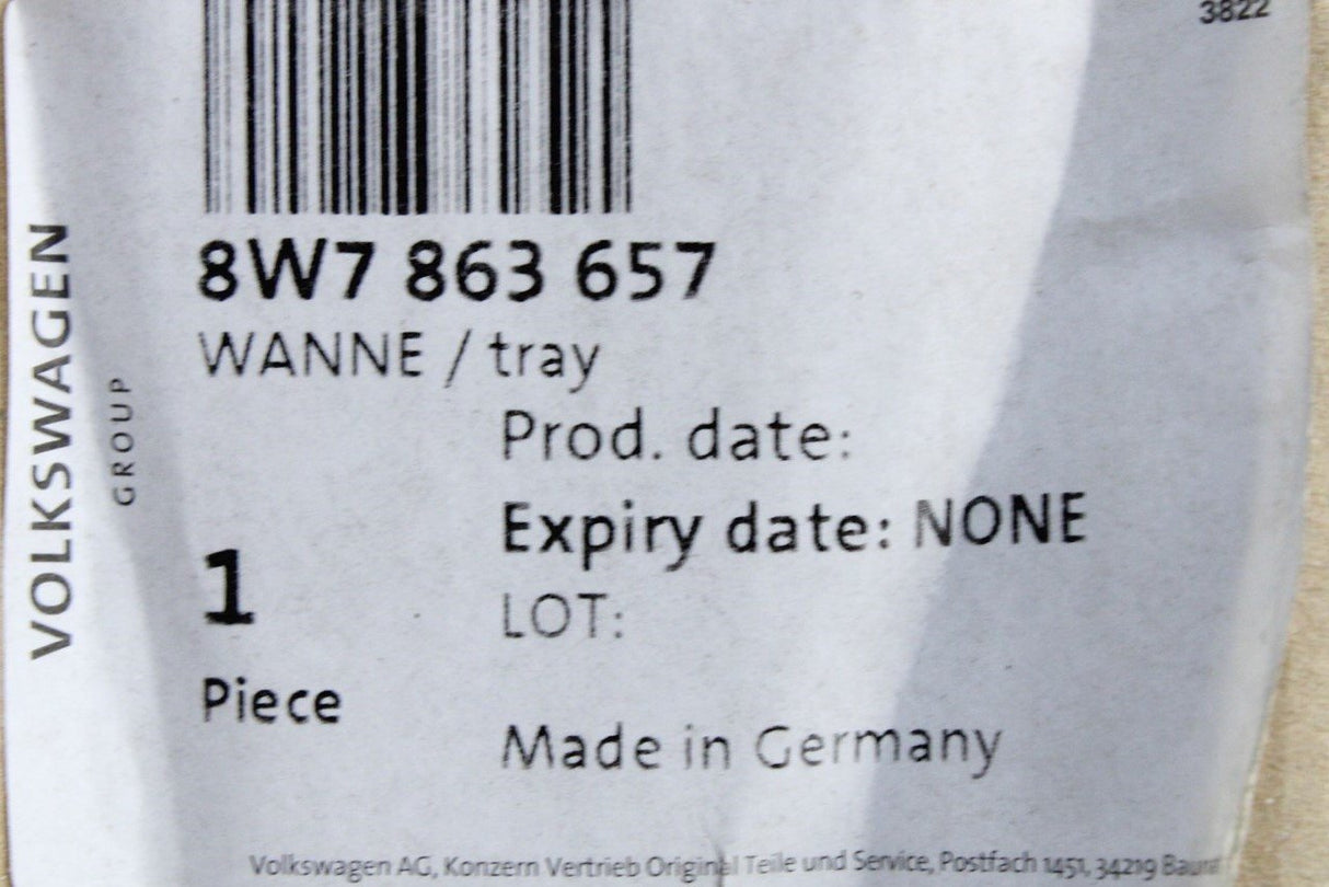 Audi A5 S5 Cabriolet 2017-on soft top tray parcel shelf (rear) 8W7863657