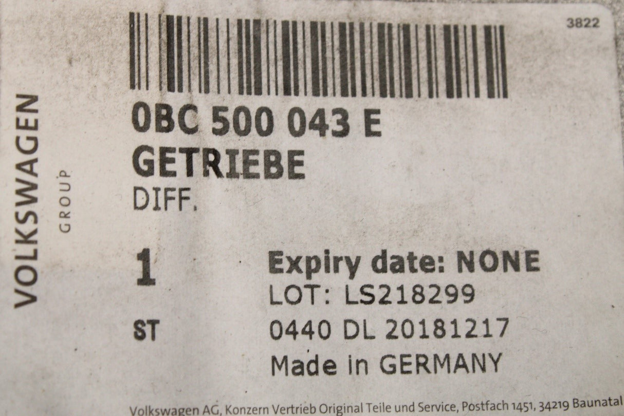 Audi A4 S4 A5 S5 A6 S6 A7 2008-18 rear differential (3.0) 0BC500043E
