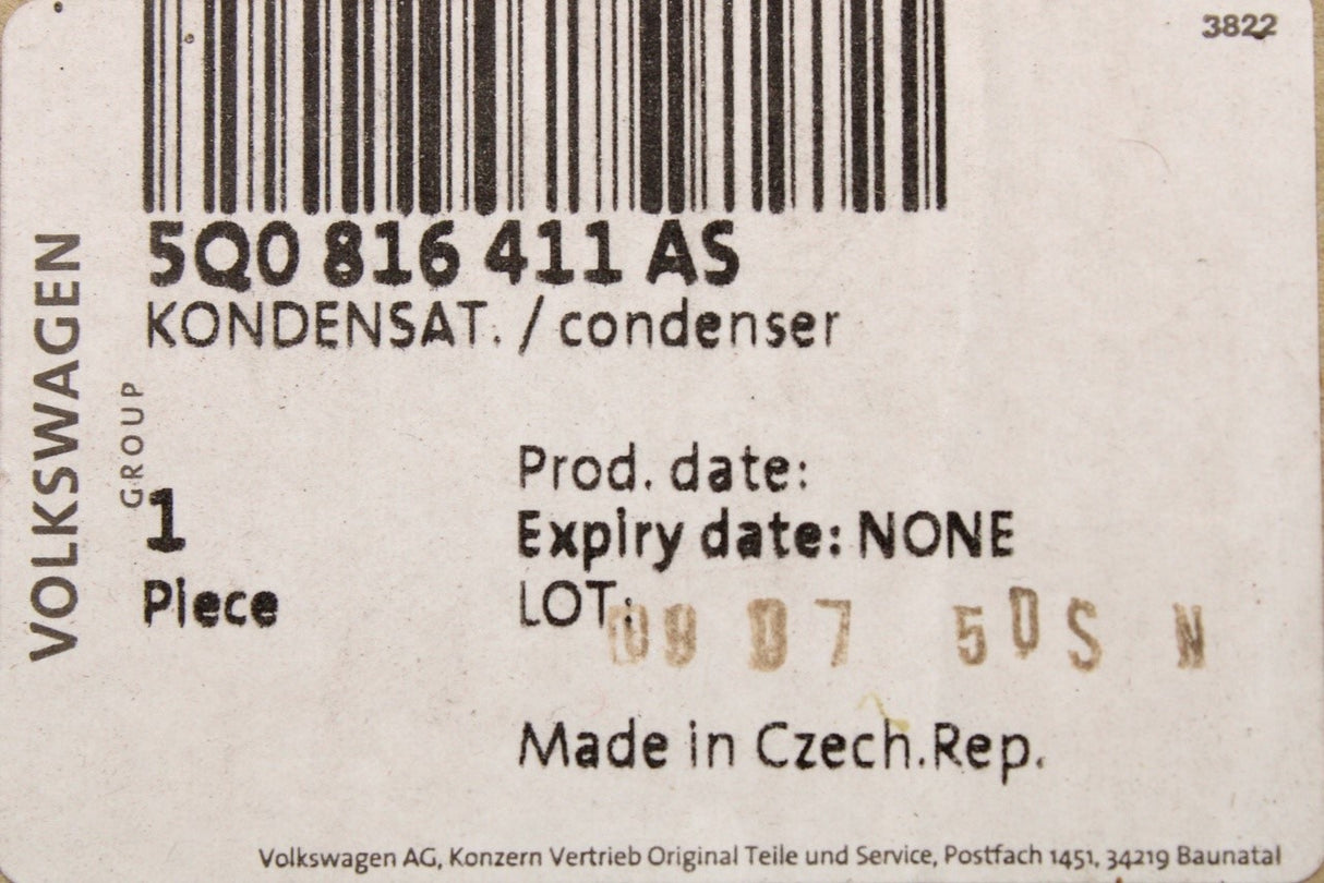 Audi A3 8V 17-20 Q2 Q3 TT 15-on air conditioning condenser 5Q0816411AS