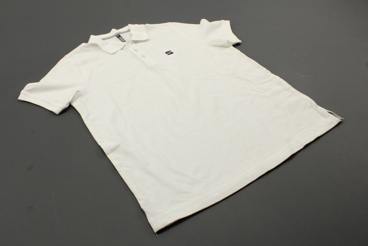 SEAT white polo shirt (men's medium) 6H1084230B KAB, view 1