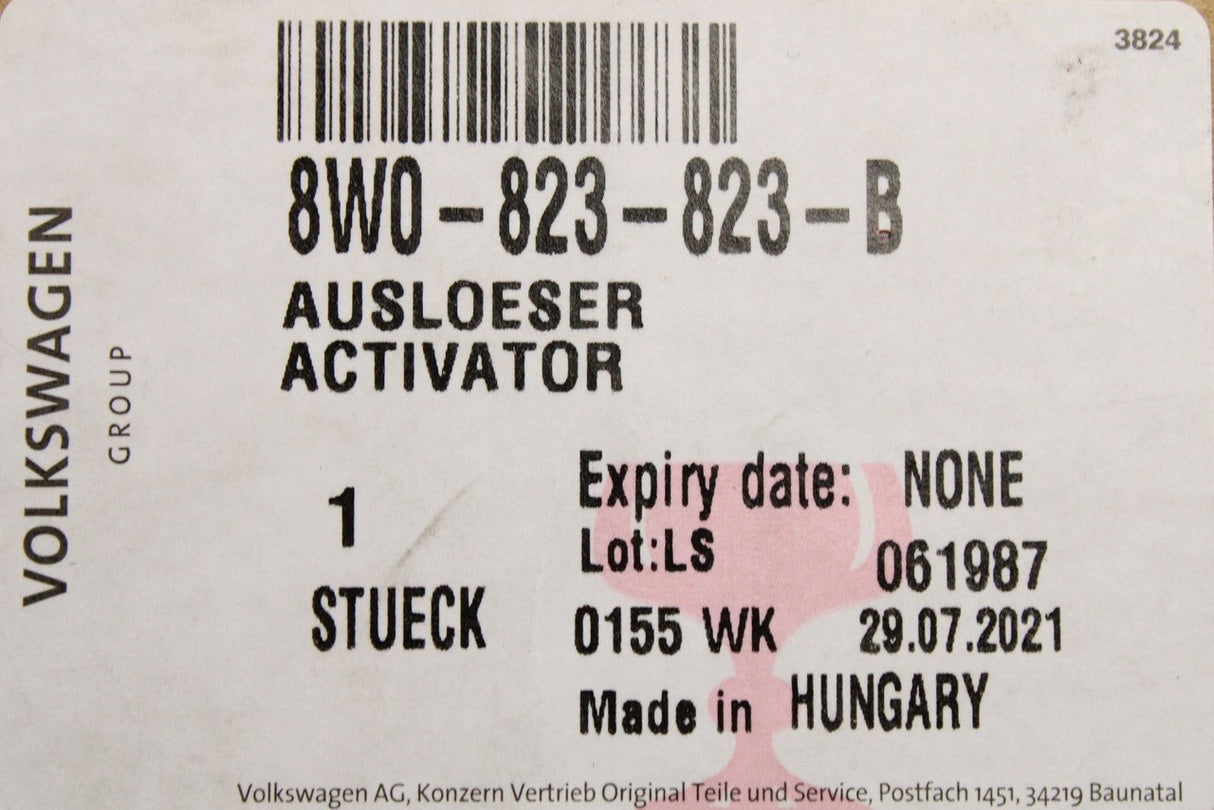 Audi A4 S4 A5 16-on pedestrian protection activator (bonnet) 8W0823823