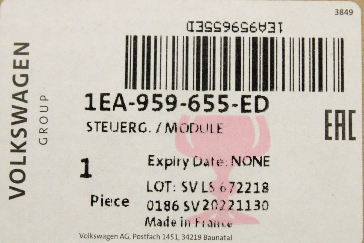 VW Caddy SEAT Leon Cupra Formentor 20-on airbag control unit 1EA959655ED
