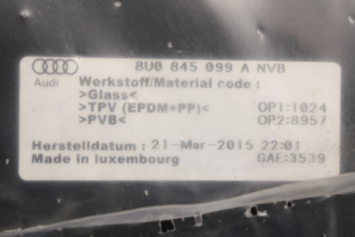 Audi Q3 RSQ3 2012-2018 windscreen with colour strip 8U0845099A NVB