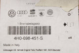 Audi A8 S8 D4 2010-17 rear brake pads (356mm) 4H0698451S