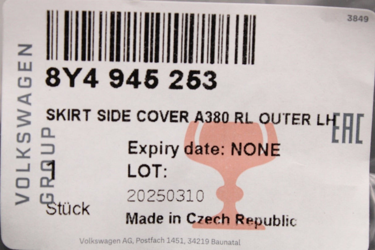 Audi A3 Sportback 2022-on tail light trim (rear left) 8Y4945253