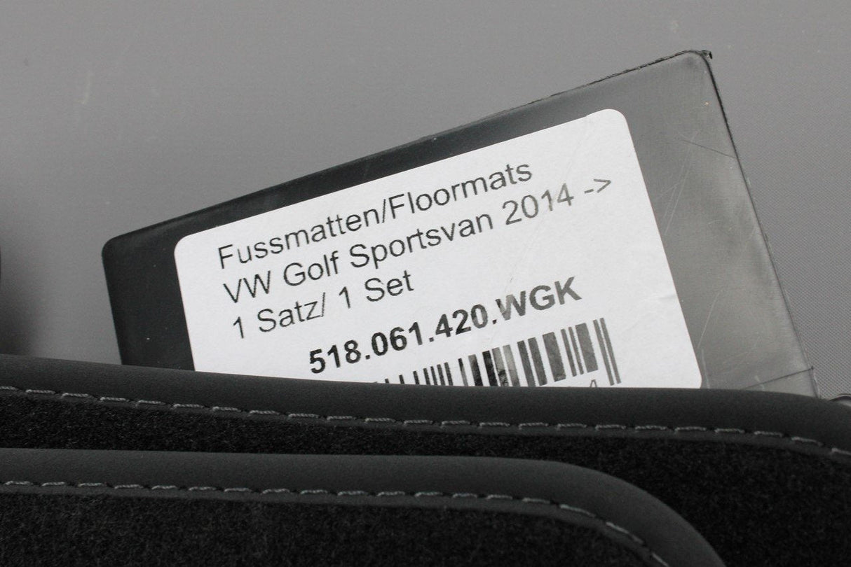 VW Golf SV 2014-21 front & rear carpet floor mats set RHD 518061420 WGK