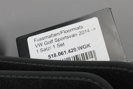 VW Golf SV 2014-21 front & rear carpet floor mats set RHD 518061420 WGK