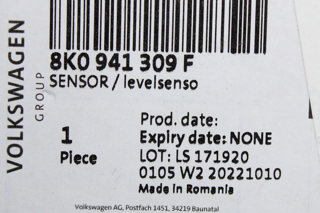 Audi A4 S4 RS4 A5 S5 RS5 rear headlight level sensor (left) 8K0941309F