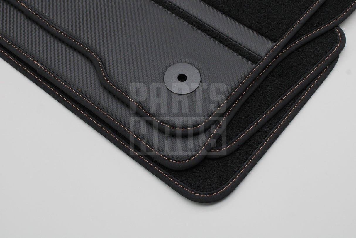 CUPRA Leon 2020-on front & rear carbon effect floor mats 5FH093990F