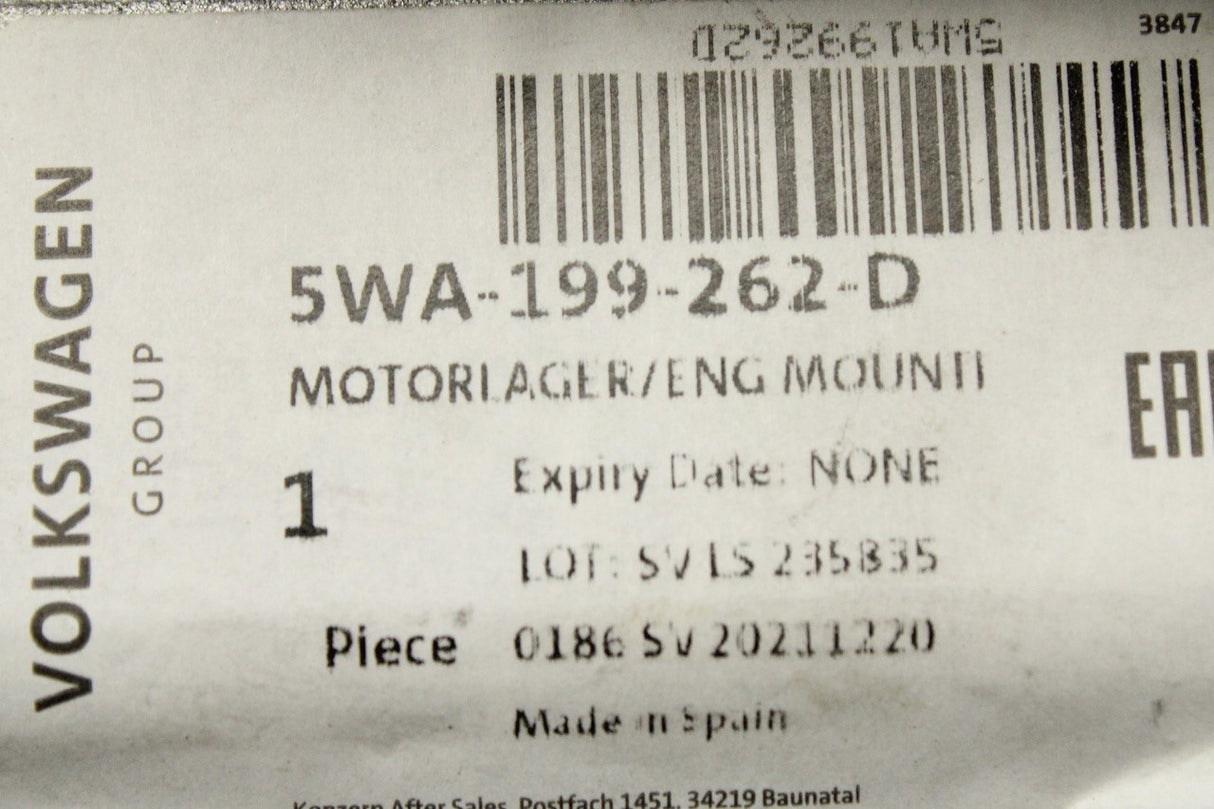 VW Golf Audi A3 Skoda SEAT 1.2-1.5 TSI engine mount (right) 5WA199262D
