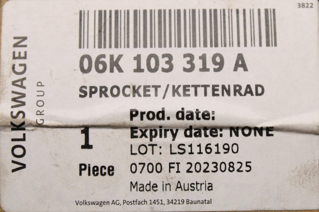 VW Golf Audi A3 Skoda SEAT 1.8 2.0 TSI timing chain sprocket 06K103319A