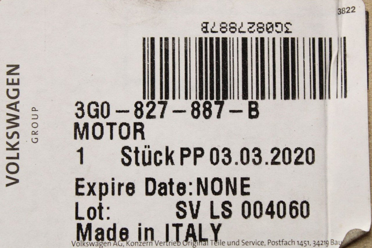 VW Arteon Passat B9 Tiguan motor for tailgate closing aid 3G0827887B