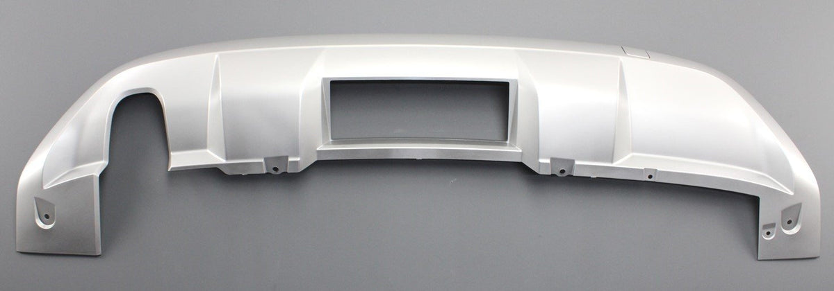 Audi Q2 2017-on lower rear bumper diffuser spoiler silver 81A807521H TB2, view 1