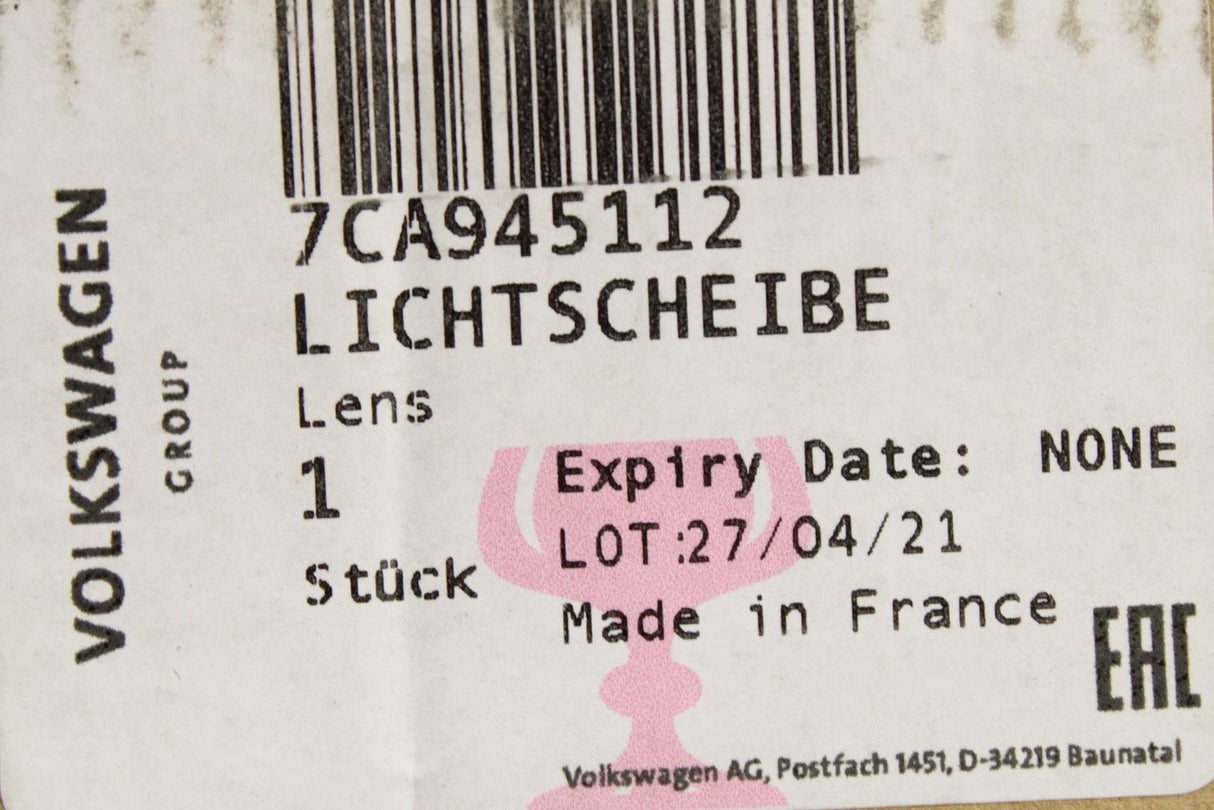 VW Crafter Dropside 2017-on brake light lens (right) 7CA945112