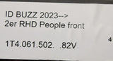 VW ID.Buzz 2022-on all weather rubber floor mats (front) 1T4061502 82V
