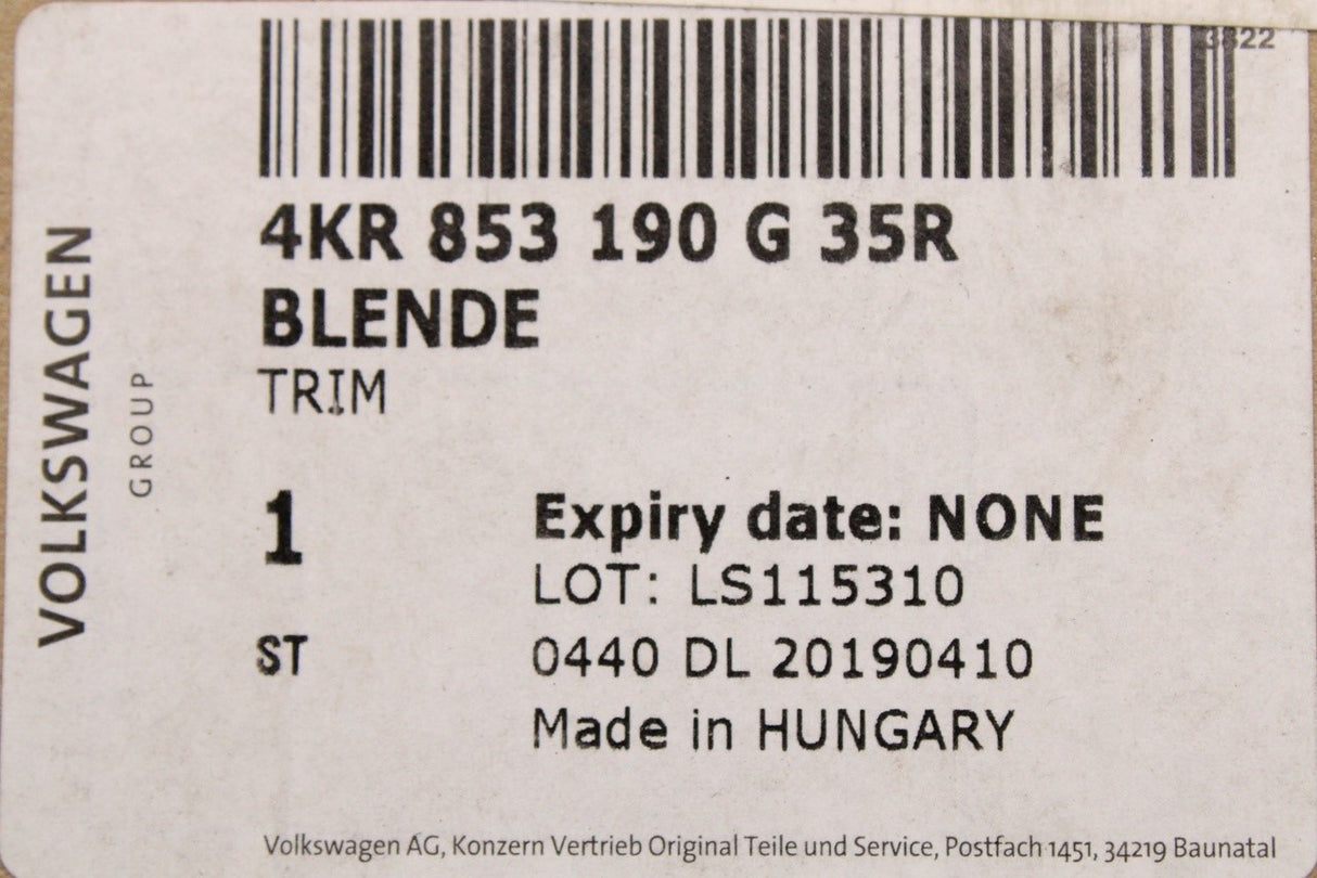 Audi e-tron 2019 -2023 RHD dashboard trim (right) 4KR853190G 35R